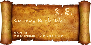 Kazinczy Renátó névjegykártya